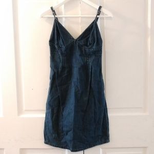 Triangle Top Denim Mini Dress